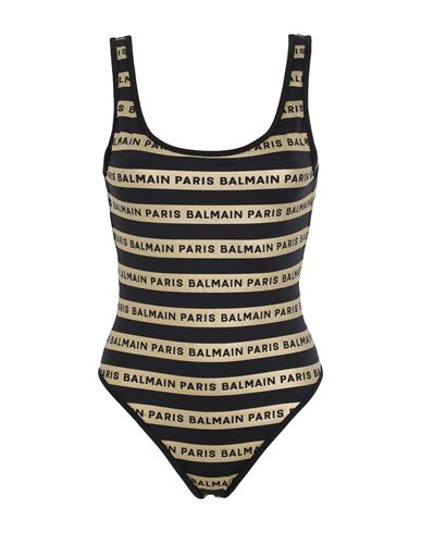 Shop Balmain Olimpionic Swimsuit Woman One-piece Swimsuit Black Size 12 Polyamide, Elastane