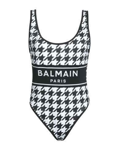 Balmain Olimpionic Swimsuit Woman One-piece Swimsuit White Size 8 Polyamide, Elastane