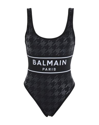 Shop Balmain Olimpionic Swimsuit Woman One-piece Swimsuit Black Size 2 Polyamide, Elastane