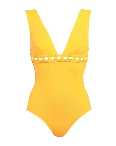 Iodus Woman One-piece Swimsuit Ocher Size 6 Polyamide, Elastane In Yellow