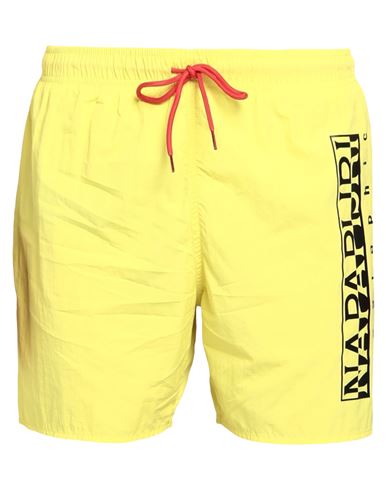 Napapijri Man Swim Trunks Yellow Size L Polyamide