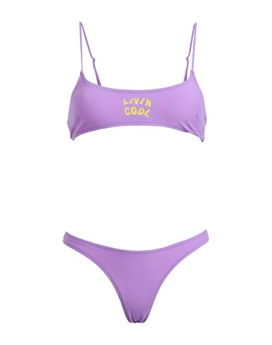 Livincool Woman Bikini Lilac Size M Polyamide, Elastane In Purple