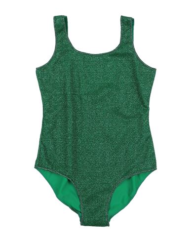 Oseree Babies' Oséree Toddler Girl One-piece Swimsuit Emerald Green Size 4 Polyamide, Metallic Fiber