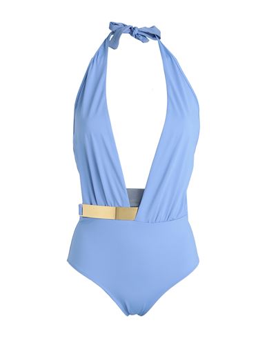 Moeva Woman One-piece Swimsuit Pastel Blue Size L Polyamide, Elastane
