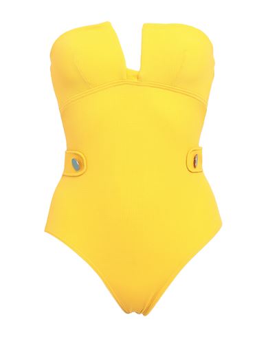 Maison Lejaby Woman One-piece Swimsuit Ocher Size 4 Polyamide, Polyester, Elastane In Yellow