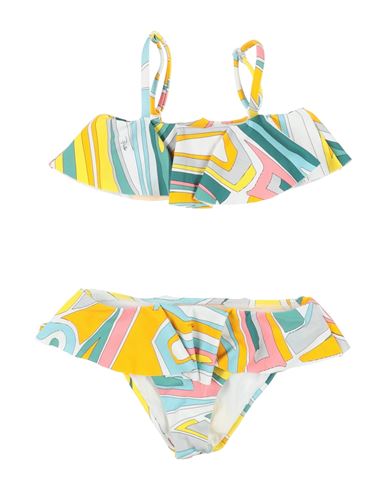 Emilio Pucci Babies'  Toddler Girl Bikini Ocher Size 6 Polyamide, Elastane In Yellow