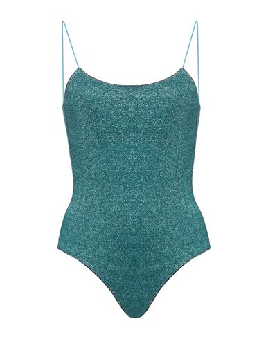 Oseree Oséree Woman One-piece Swimsuit Deep Jade Size Xl Polyamide, Metallic Fiber In Green