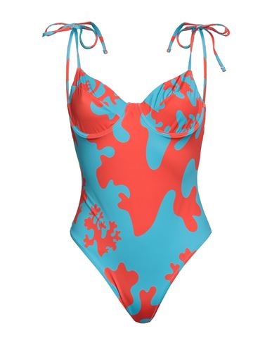 North Sails Woman One-piece Swimsuit Sky Blue Size Xs Polyester, Elastane