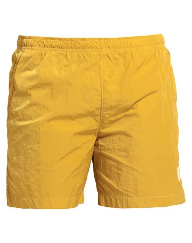 Shop C.p. Company C. P. Company Man Swim Trunks Mustard Size 40 Polyamide In Yellow
