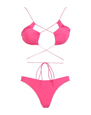 Shop Amazuìn Woman Bikini Fuchsia Size Onesize Polyamide, Elastane In Pink