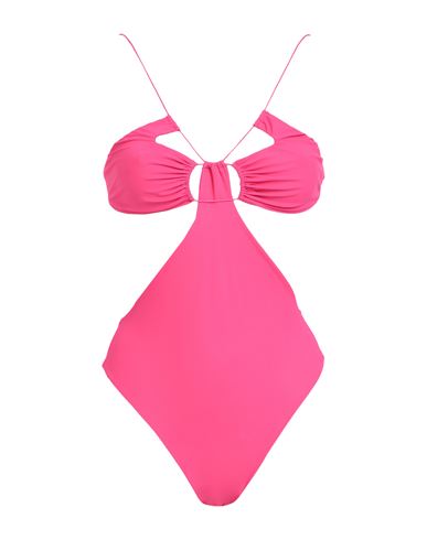 Shop Amazuìn Woman One-piece Swimsuit Fuchsia Size Onesize Polyamide, Elastane In Pink
