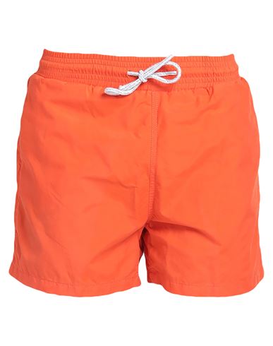 Mc Kenzy Man Swim Trunks Orange Size S Cotton, Nylon