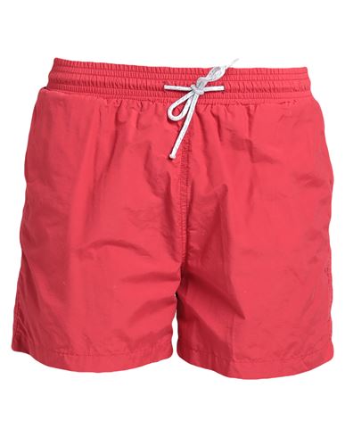 Mc Kenzy Man Swim Trunks Red Size S Cotton, Nylon
