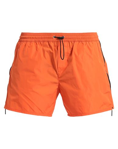Dsquared2 Man Swim Trunks Orange Size 36 Polyester