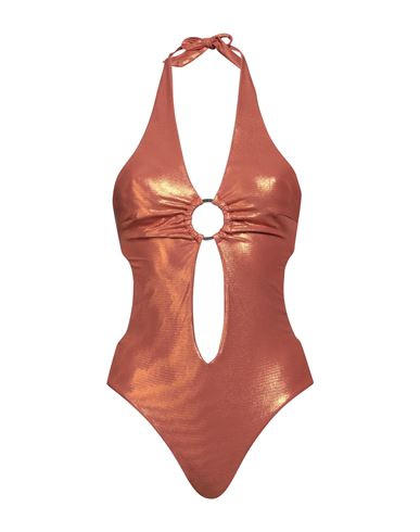 Vicolo Woman One-piece Swimsuit Rust Size L Polyamide, Elastane In Red