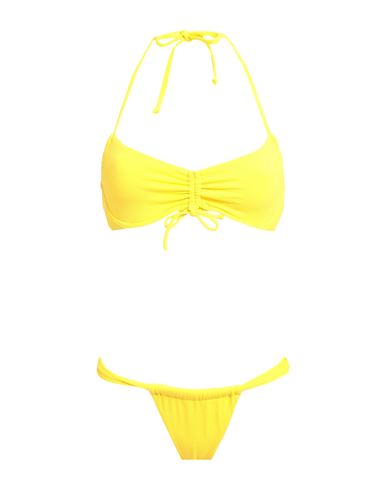 Sundek Woman Bikini Yellow Size 8 Polyamide, Elastane
