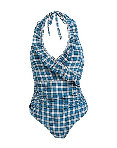 Ganni Woman One-piece Swimsuit Azure Size 2 Polyester, Polyamide, Elastane In Blue