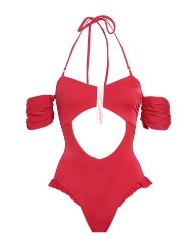 La Semaine Paris Woman One-piece Swimsuit Red Size L Nylon, Elastane