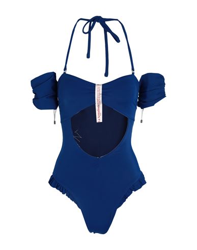 La Semaine Paris Woman One-piece Swimsuit Bright Blue Size Xl Nylon, Elastane