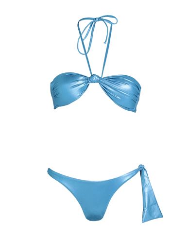 Sundek Woman Bikini Light Blue Size 4 Polyester, Elastane