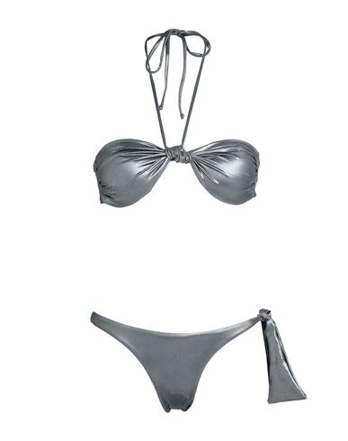 Sundek Woman Bikini Lead Size 4 Polyester, Elastane In Grey