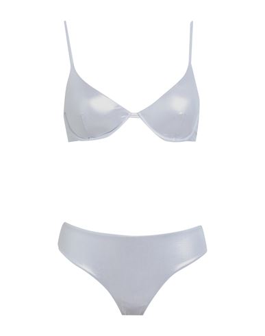 Sundek Woman Bikini Silver Size 6 Polyester, Elastane