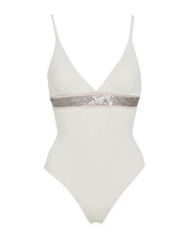 S And S Woman One-piece Swimsuit Ivory Size 8 Polyamide, Elastane In White