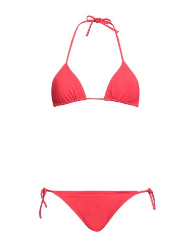 Delfina Woman Bikini Tomato Red Size M Nylon, Elastane