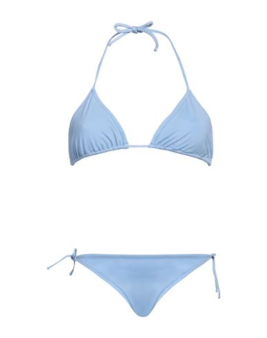 Delfina Woman Bikini Light Blue Size L Nylon, Elastane