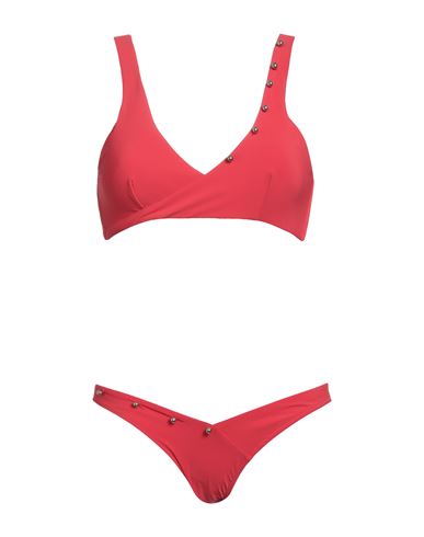 Moeva Woman Bikini Red Size 6 Polyamide, Elastane