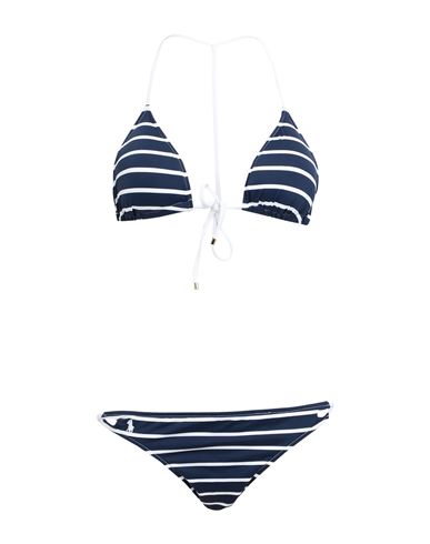 Polo Ralph Lauren Woman Bikini Navy Blue Size L Nylon, Elastane