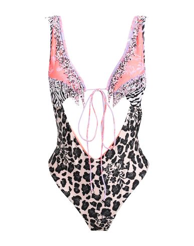 F**k Project Woman One-piece Swimsuit Salmon Pink Size M Polyester, Elastane