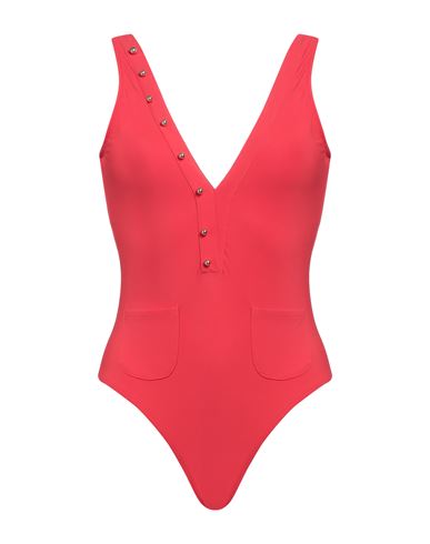 Shop Moeva Woman One-piece Swimsuit Red Size Xl Polyester, Elastane