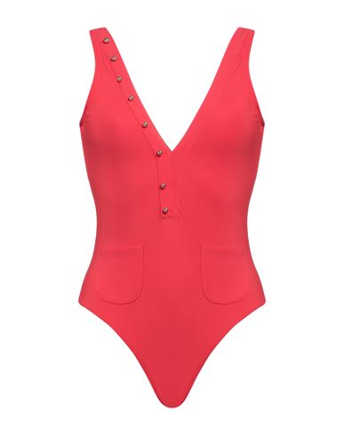 Moeva Woman One-piece Swimsuit Red Size Xl Polyester, Elastane