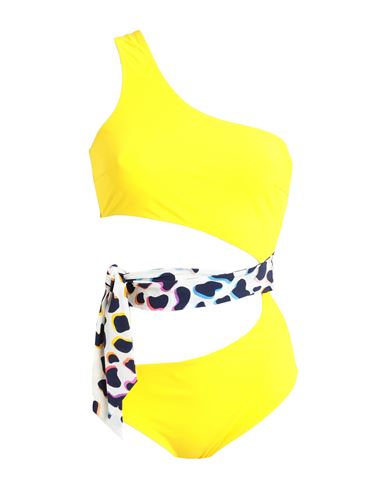 Emma Pake Woman One-piece Swimsuit Yellow Size L Polyamide, Elastane