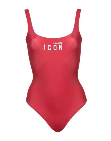 Shop Dsquared2 Woman One-piece Swimsuit Red Size 2 Polyamide, Elastane