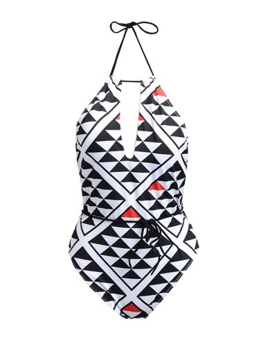 Agogoa Woman One-piece Swimsuit Black Size L Polyester, Elastane