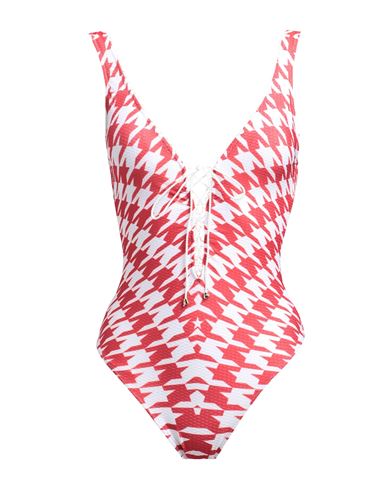 Pin Up Stars Woman One-piece Swimsuit Red Size 10 Polyester, Elastane