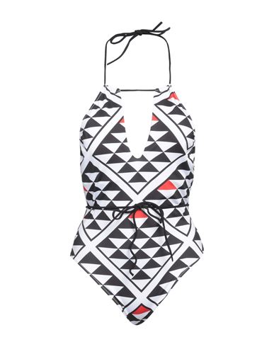 Agogoa Woman One-piece Swimsuit Black Size 38 L Polyester, Elastane