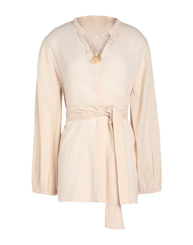 Max Mara Woman Cover-up Beige Size 10 Cotton In Beige