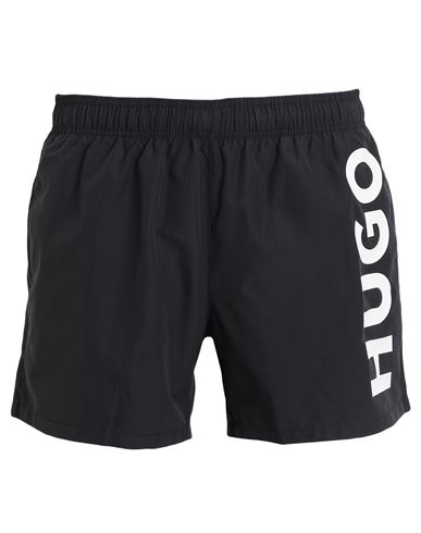 Hugo Boss Black Swimsuit Made Of Recycled Polyester With Quick-dry Feature In Black