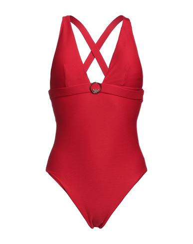 Emporio Armani Woman One-piece Swimsuit Red Size 6 Polyamide, Elastane