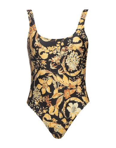 Versace Woman One-piece Swimsuit Black Size 2 Polyester, Elastane