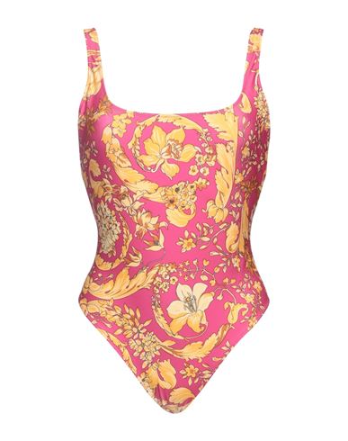Versace Woman One-piece Swimsuit Magenta Size 4 Polyester, Elastane