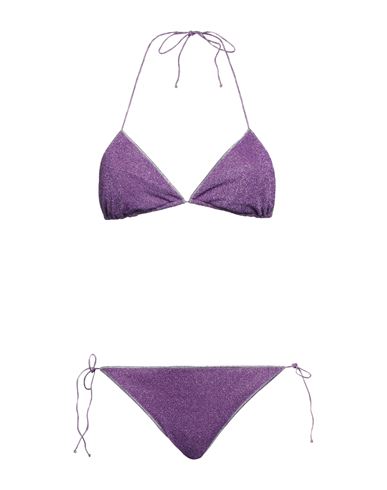 Oseree Oséree Woman Bikini Mauve Size L Polyamide, Metal In Purple