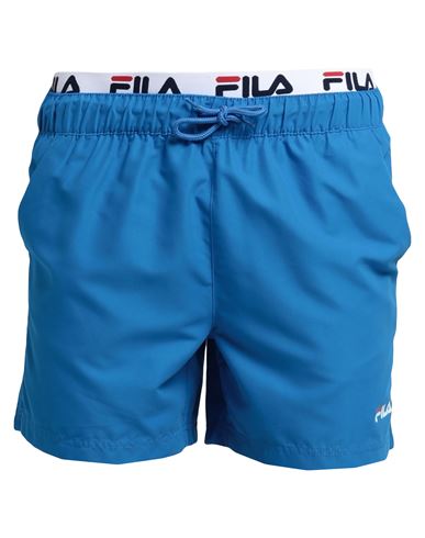 Fila Man Swim Trunks Azure Size Xs Polyester In Blue