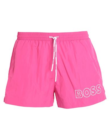 Hugo Boss Boss Man Swim Trunks Fuchsia Size Xl Polyamide In Pink
