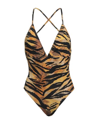 Zadig & Voltaire Woman One-piece Swimsuit Mustard Size 6 Polyester, Elastane In Yellow