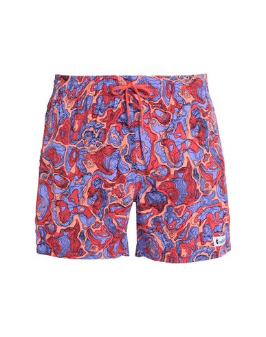 Cotopaxi Brinco Short - Print Man Swim Trunks Coral Size Xl Recycled Nylon, Elastane In Red