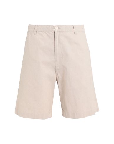 Selected Homme Man Shorts & Bermuda Shorts Sand Size L Organic Cotton, Cotton, Elastane In Beige